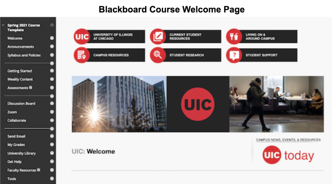 Create Easy to Navigate, Appealing Courses in Blackboard with the Spring 2021 Course Template