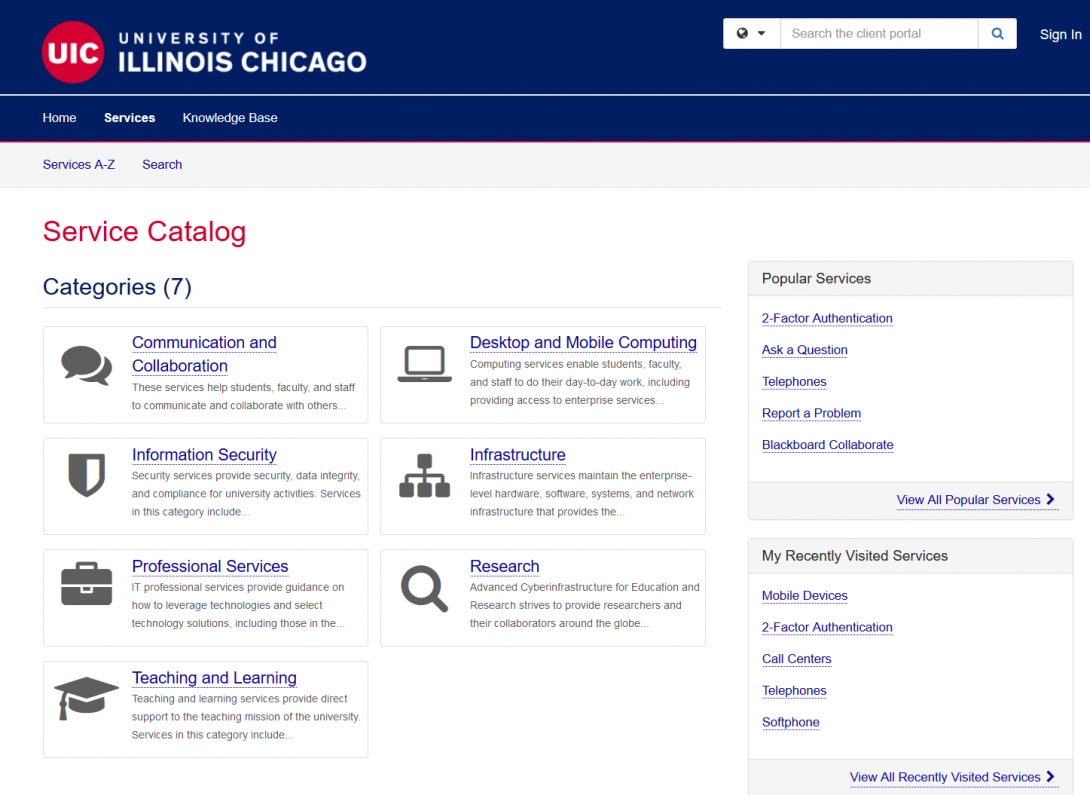 Introducing the UIC Help Center | Information Technology | University of Illinois Chicago