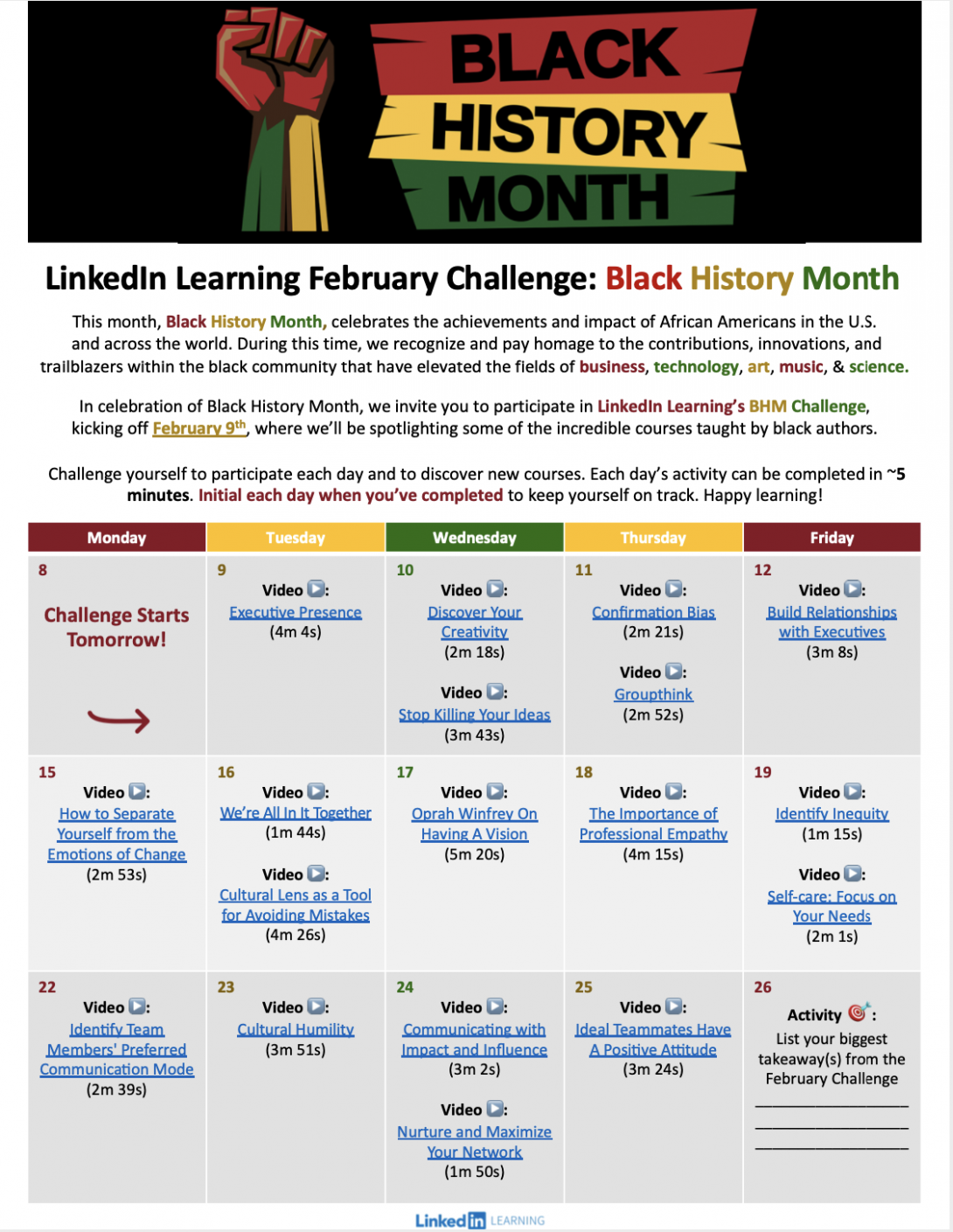 LinkedIn Learning February Challenge