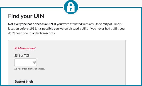 finding your UIN