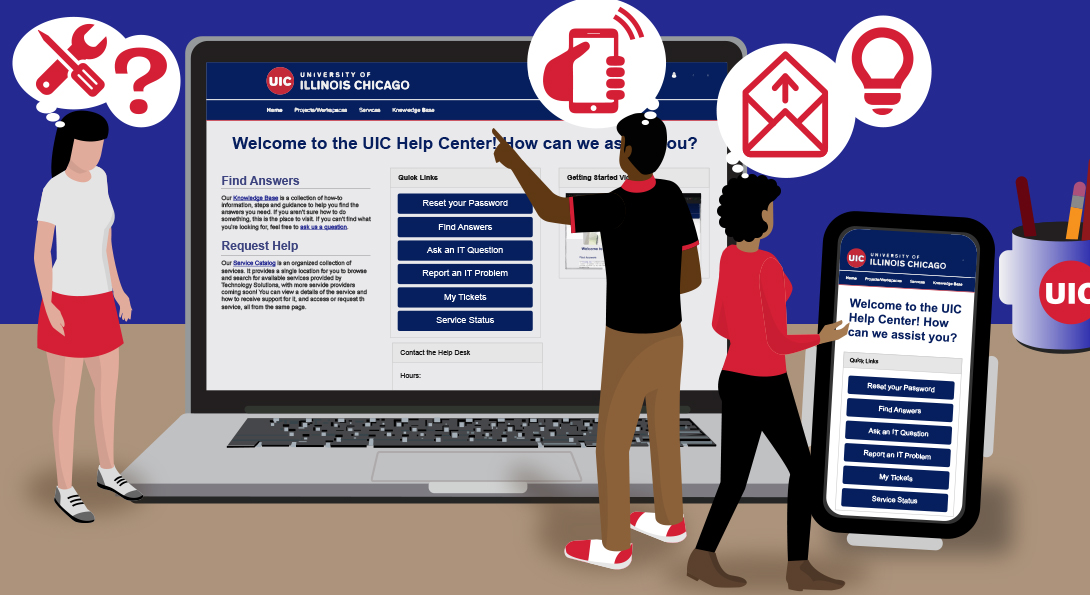 UIC Help Center page