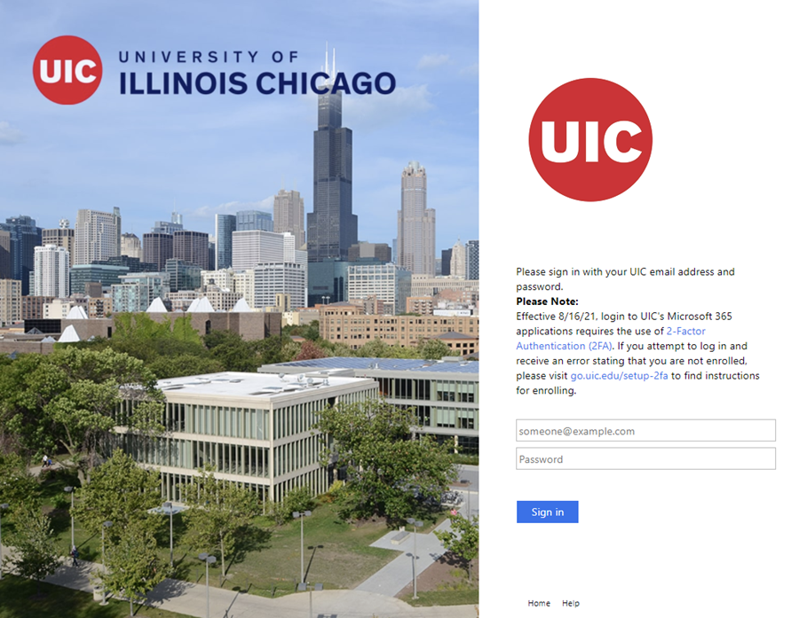 UIC Gmail Login Page