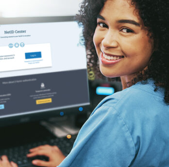 health employee resetting password at NetID center online
                  