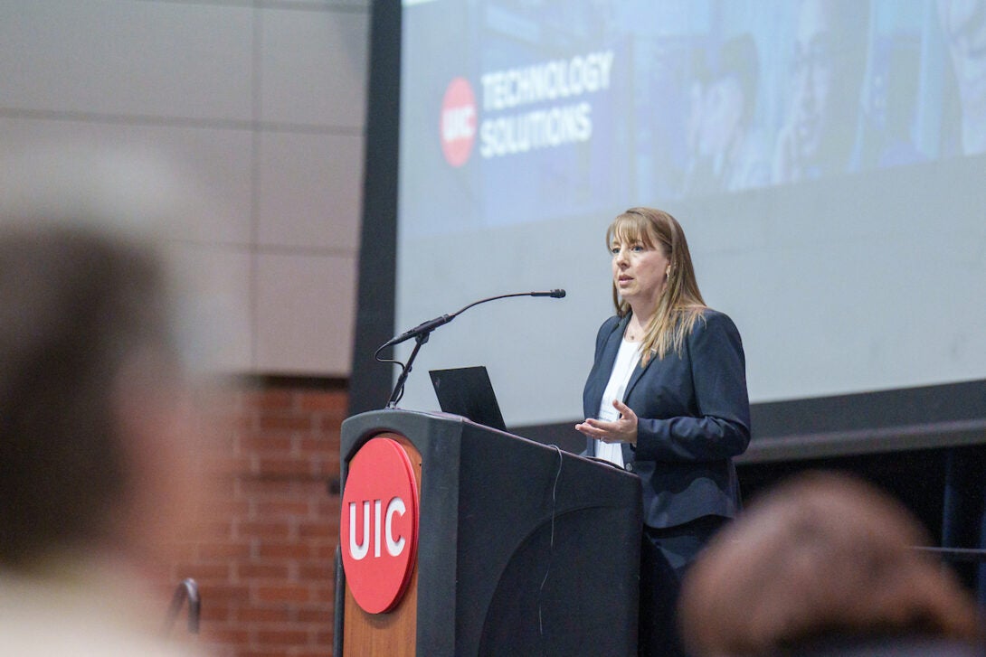 Jelene Crehan, Director of Network Engineering & Infrastructure, presenting at the State of the Network