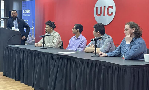 A panel of four participants at the 2025 Computational Research Symposium