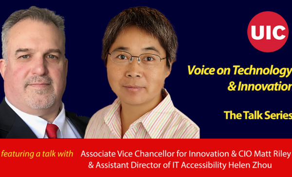 Voice on Technology and Innovation Talk Series Banner featuring Matt Riley & Helen Zhou
